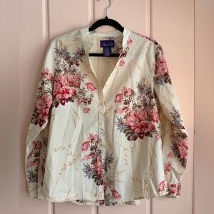 Cotton Vintage Hunt Club Floral Blouse